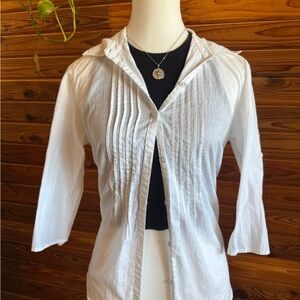 Karen Scott White Button-Down Shirt